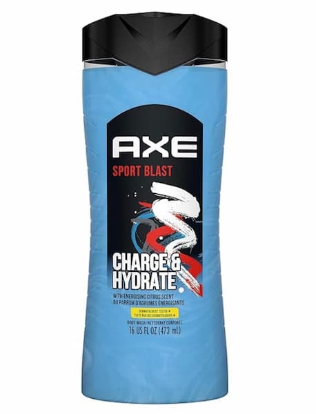 AXE Body Wash Charge and Hydrate Sports Blast Energizing Citrus Scent Men's Body Wash 